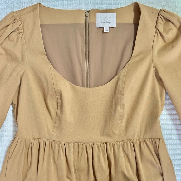 Cinq a Sept Rose Midi Dress in Tan - Picture 4 of 7